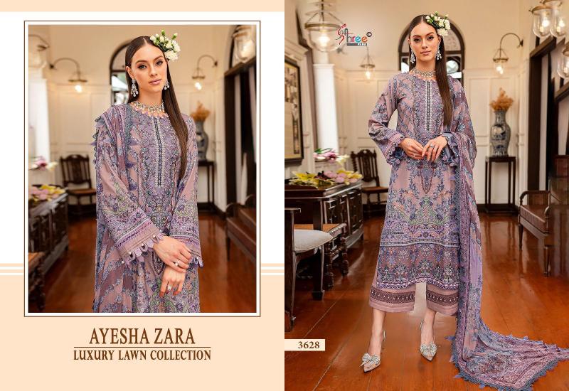 Shree Ayesha Zara Luxury Lawn Collection (2) Chiffon Dupatta eid pakistani suits