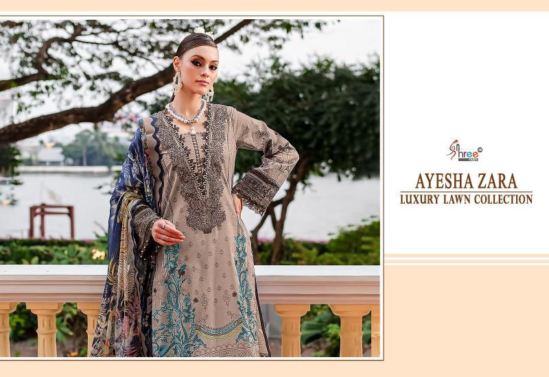 Shree Ayesha Zara Luxury Lawn Collection (2) Chiffon Dupatta eid pakistani suits