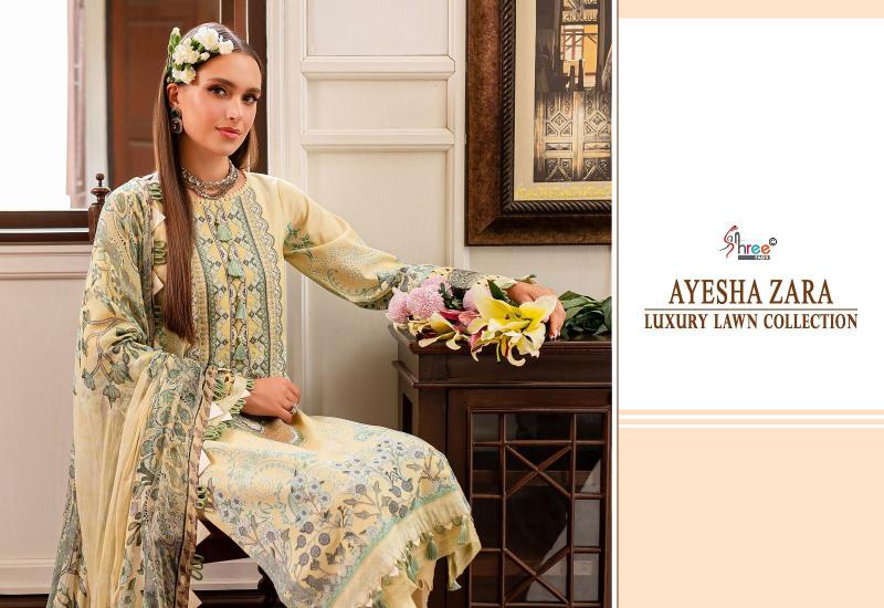 Shree Ayesha Zara Luxury Lawn Collection (2) Chiffon Dupatta eid pakistani suits