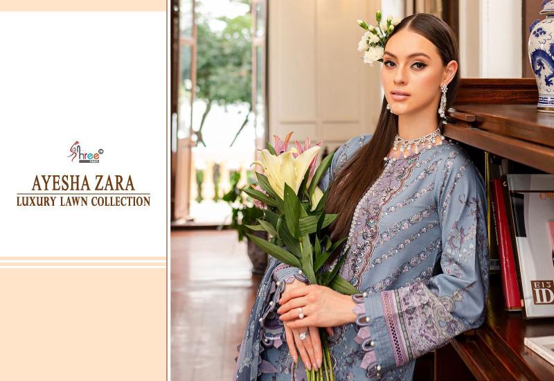 Shree Ayesha Zara Luxury Lawn Collection (2) Chiffon Dupatta eid pakistani suits