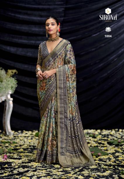 Sirona Rangat Catalog Digital Printed brasso saree price in india