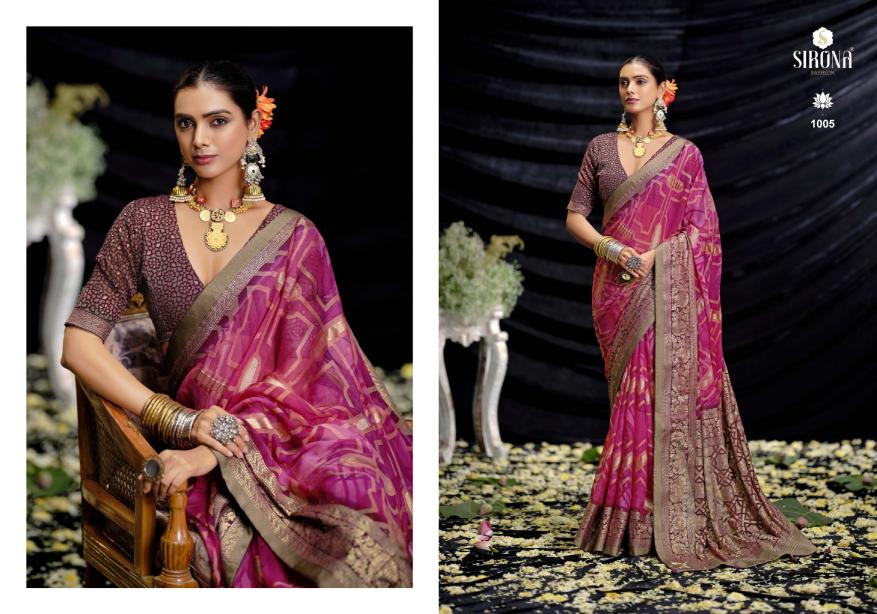 Sirona Rangat Catalog Digital Printed brasso saree price in india
