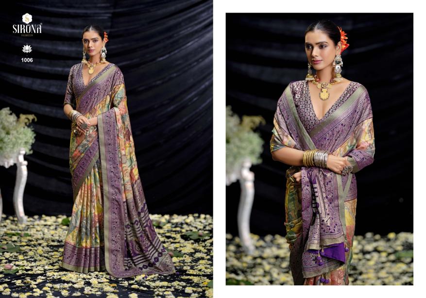 Sirona Rangat Catalog Digital Printed brasso saree price in india