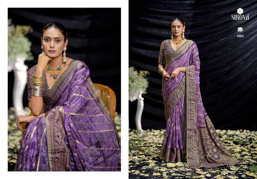Sirona Rangat Catalog Digital Printed brasso saree price in india