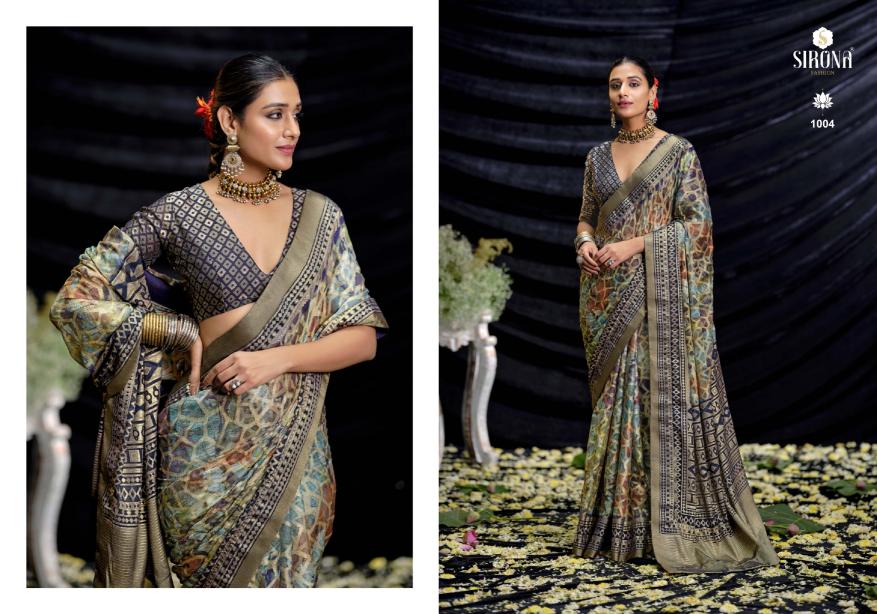 Sirona Rangat Catalog Digital Printed brasso saree price in india