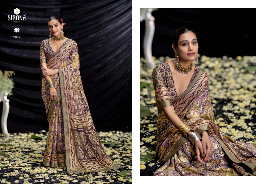 Sirona Rangat Catalog Digital Printed brasso saree price in india