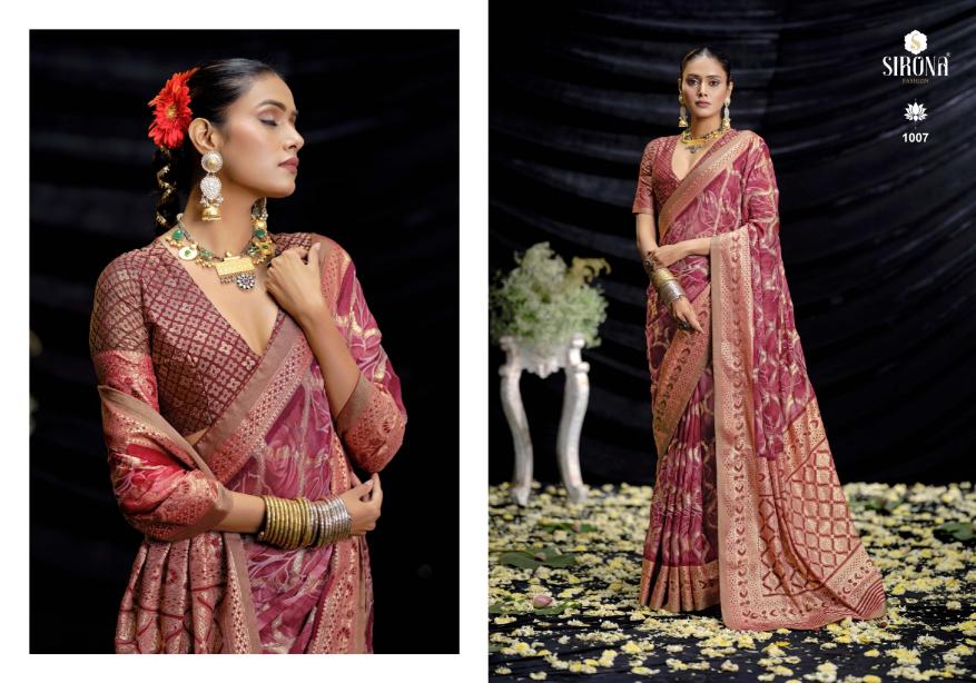 Sirona Rangat Catalog Digital Printed brasso saree price in india