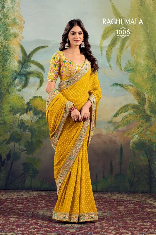 Stavan Raghumala Catalog Georgette cheap rate fancy sarees india
