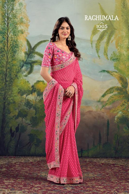 Stavan Raghumala Catalog Georgette cheap rate fancy sarees india