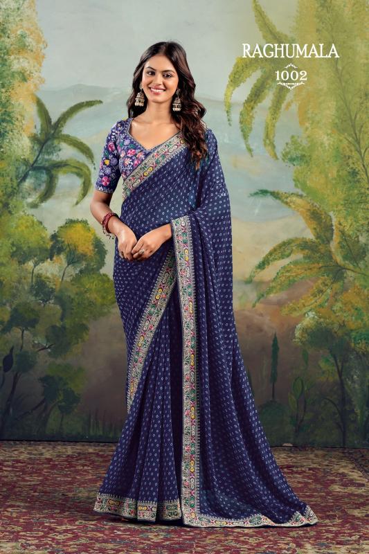 Stavan Raghumala Catalog Georgette cheap rate fancy sarees india