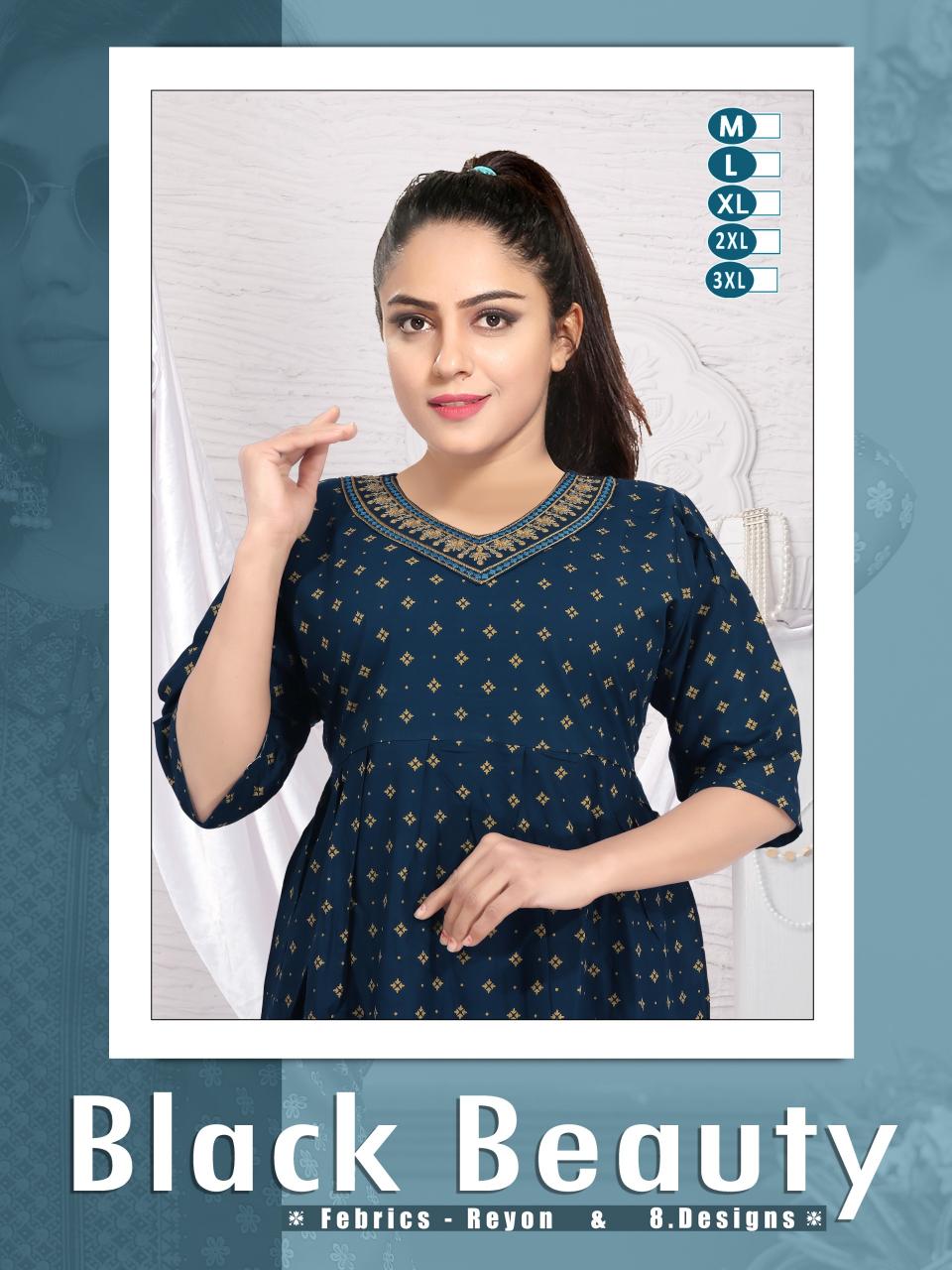 Trendy Black Beauty Catalog selfie kurtis catalogue with price
