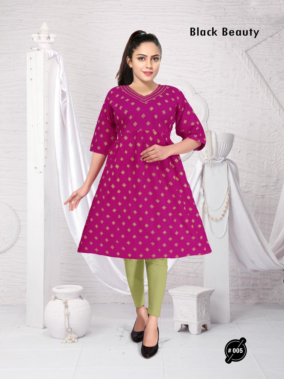 Trendy Black Beauty Catalog selfie kurtis catalogue with price