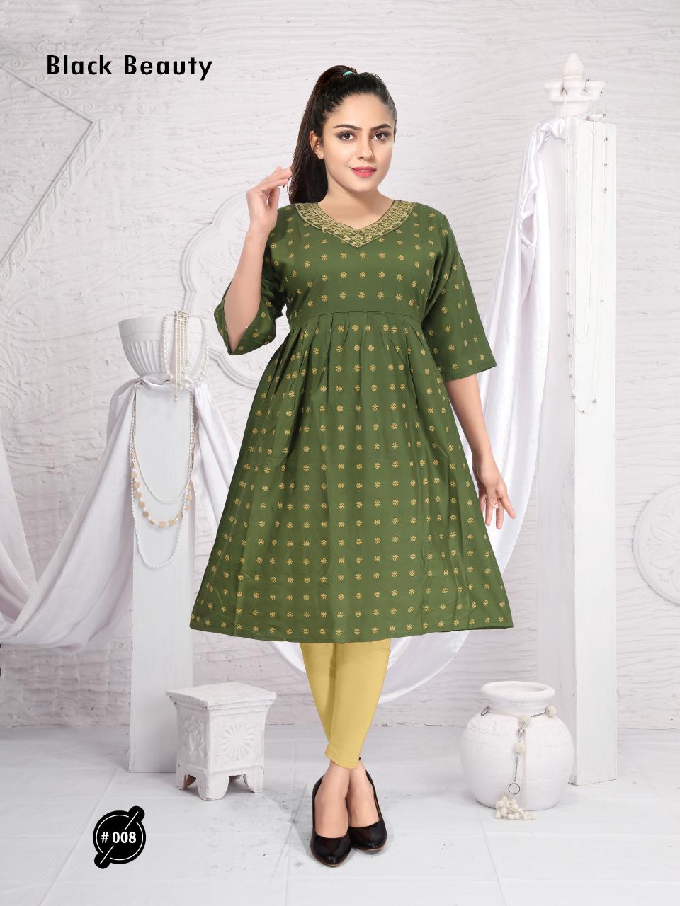 Trendy Black Beauty Catalog selfie kurtis catalogue with price