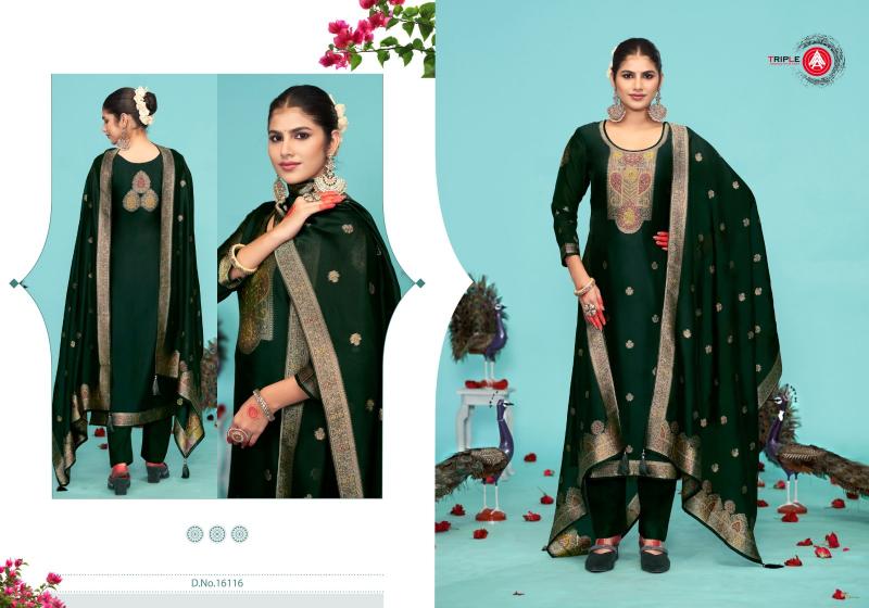 Triple Aaa Saptrang Vol 2 Catalog Viscose pure silk dress material wholesalers in mumbai