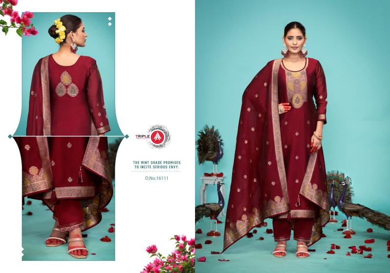 Triple Aaa Saptrang Vol 2 Catalog Viscose pure silk dress material wholesalers in mumbai