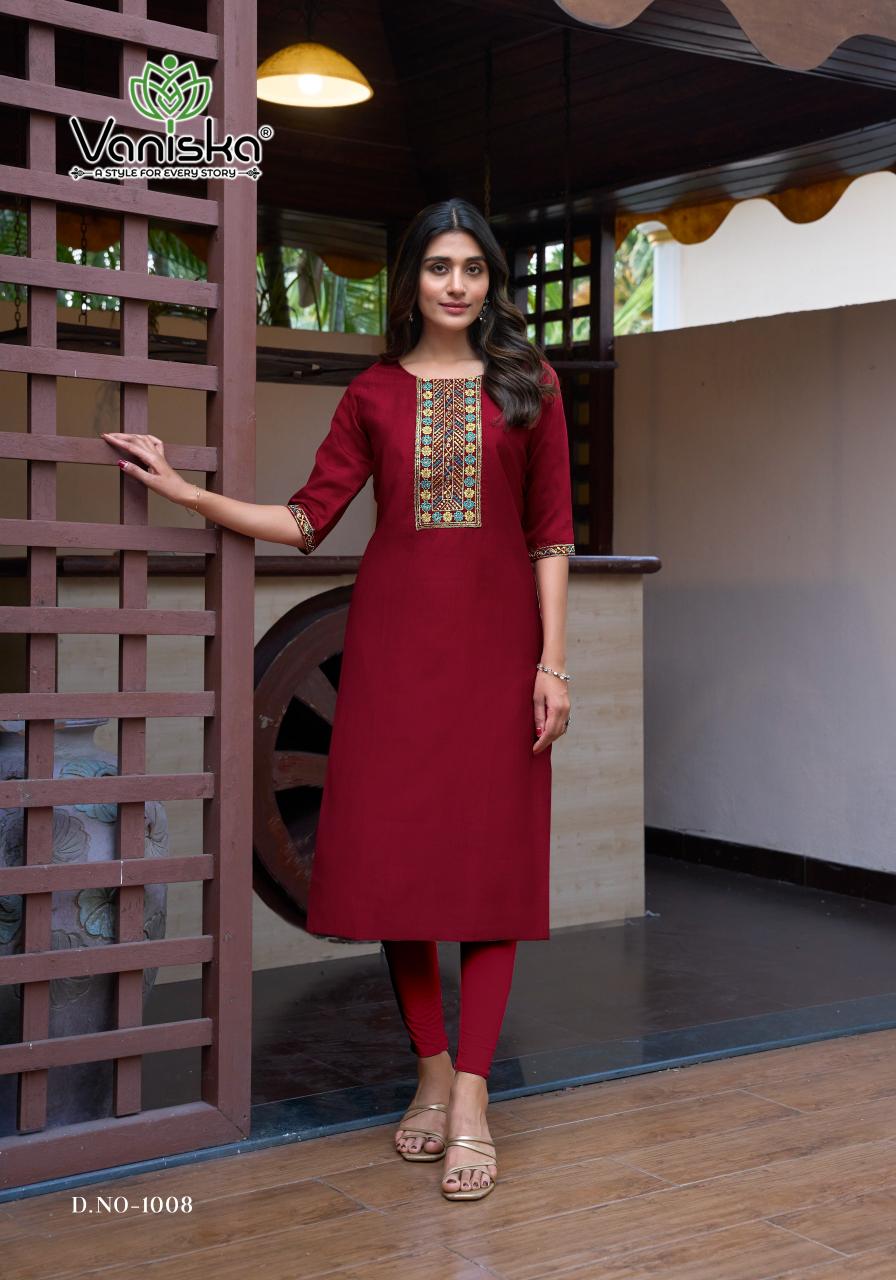 Vaniska Five Star Vol 1 Catalog Vatican Silk Fancy kurti manufacturer in surat