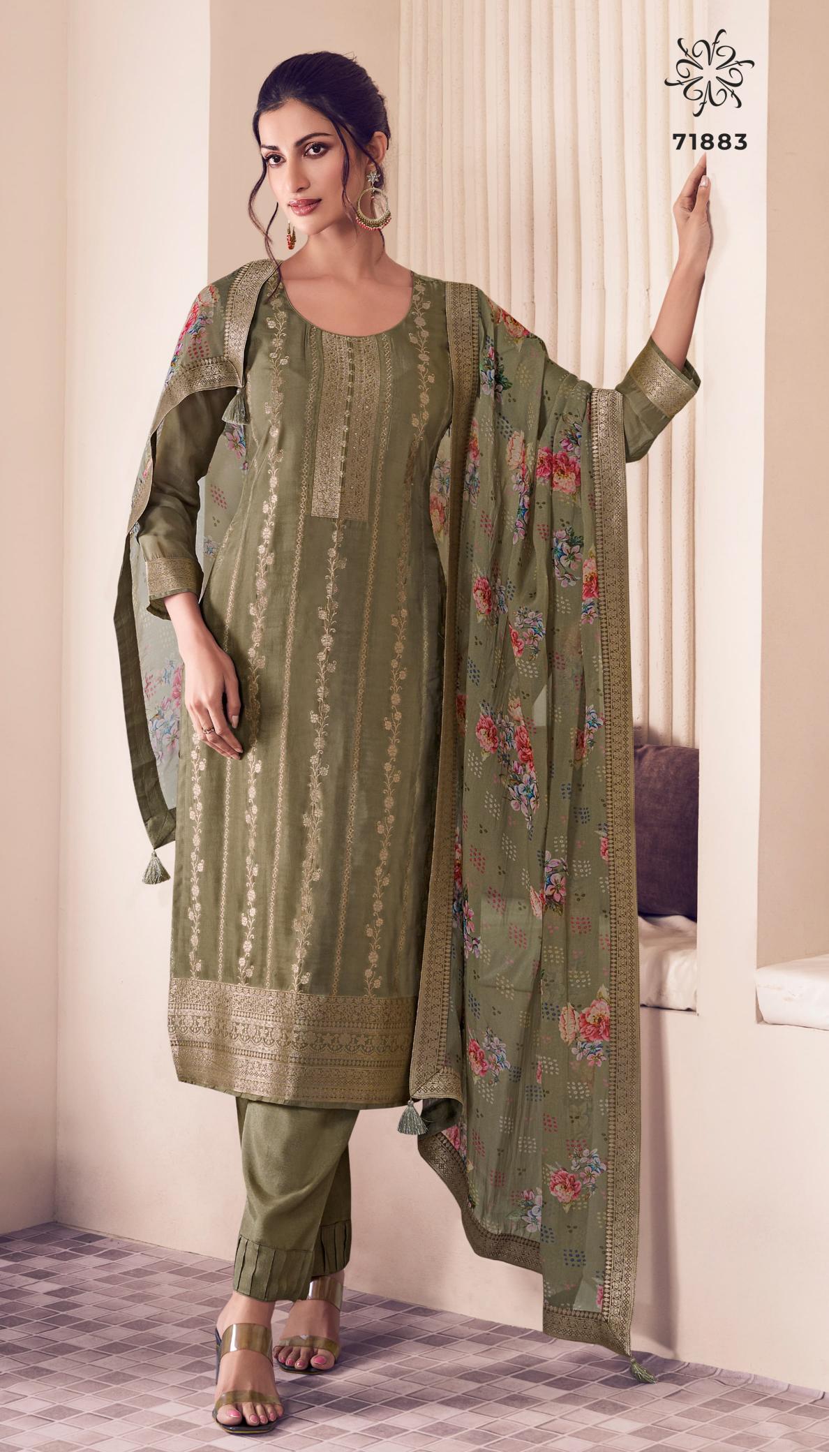 Vinay Kuleesh Noraa Catalog Designer salwar kameez dress materials wholesale