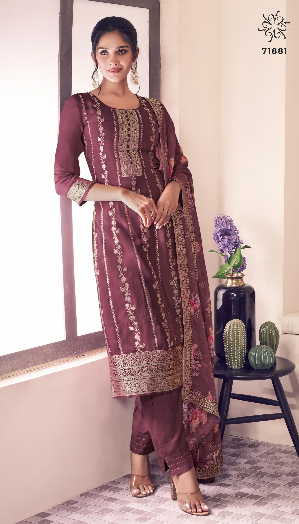 Vinay Kuleesh Noraa Catalog Designer salwar kameez dress materials wholesale