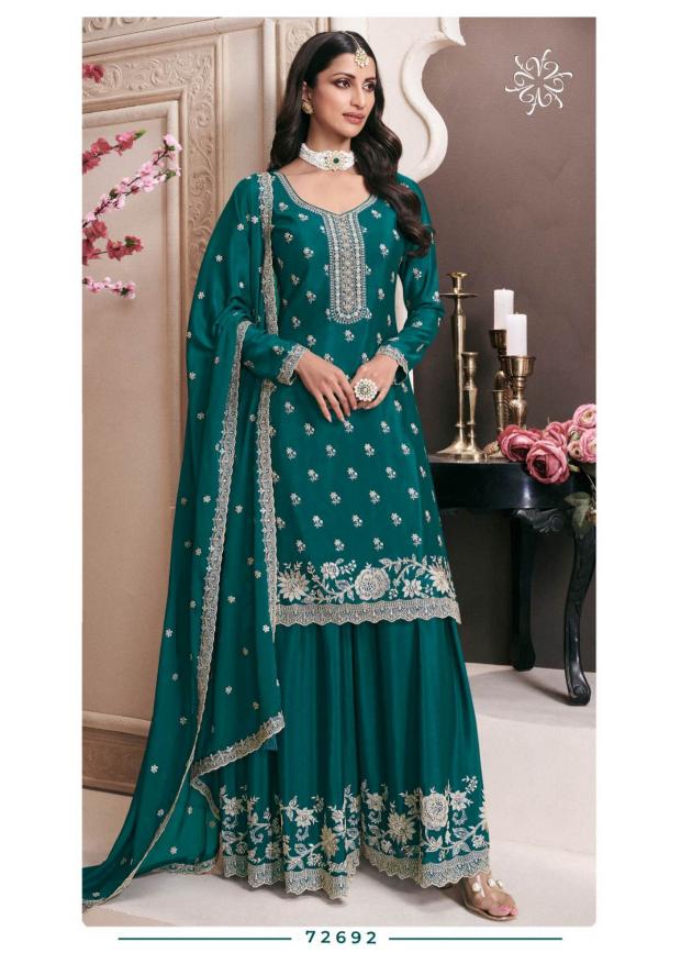 Vinay Kuleesh Saayori Catalog Chinon Embroidered designer salwar kameez wholesale online