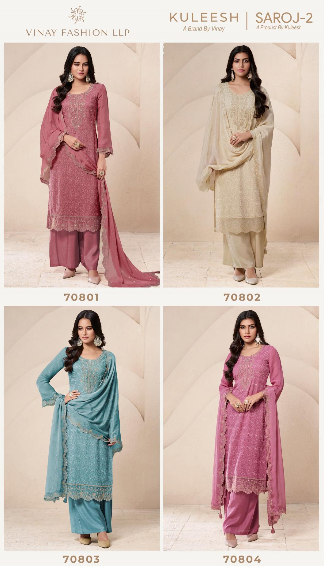 Vinay Kuleesh Saroj 2 Catalog wholesale salwar kameez catalogue with price