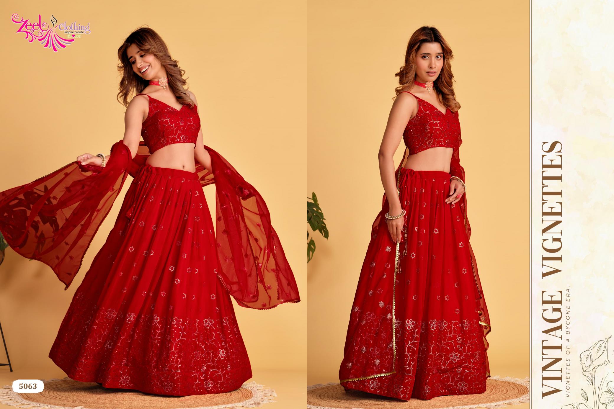 Zeel Clothing Antique Aura Catalog wholesale lehenga market in amritsar