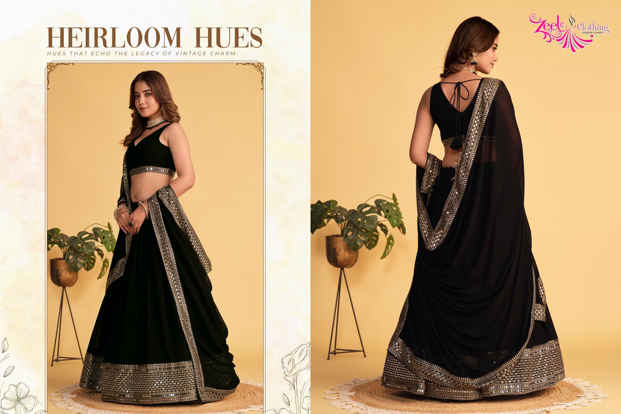 Zeel Clothing Antique Aura Catalog wholesale lehenga market in amritsar