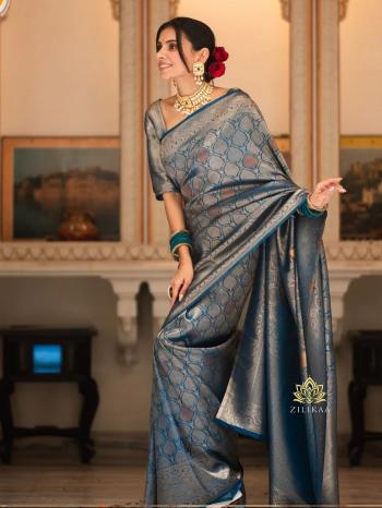 Zilikaa Banarasi 40154 Festive Wear buy pure banarasi silk saree online india