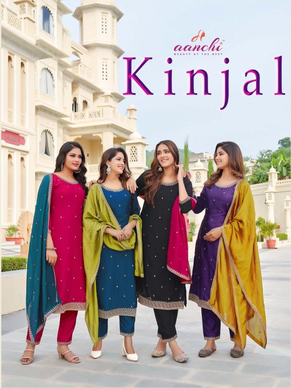 Aanchi Kinjal Catalog simple kurti neck designs catalogue