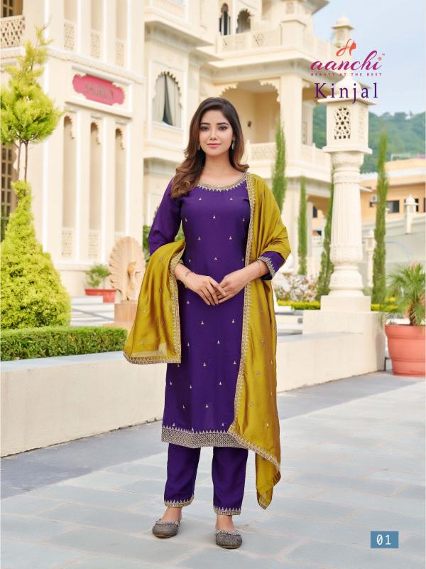 Aanchi Kinjal Catalog simple kurti neck designs catalogue