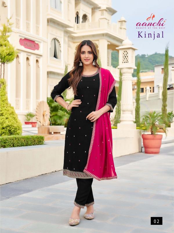Aanchi Kinjal Catalog simple kurti neck designs catalogue