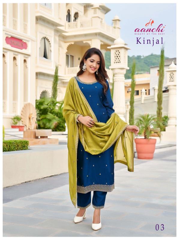Aanchi Kinjal Catalog simple kurti neck designs catalogue