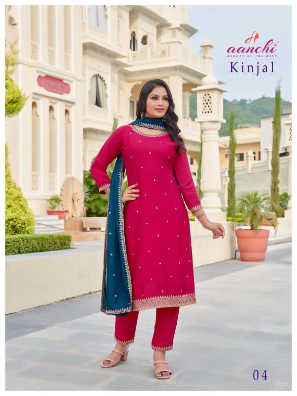 Aanchi Kinjal Catalog simple kurti neck designs catalogue