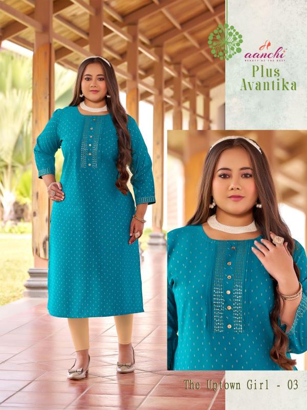 Aanchi Plus Avantika Catalog plus size kurti catalogue