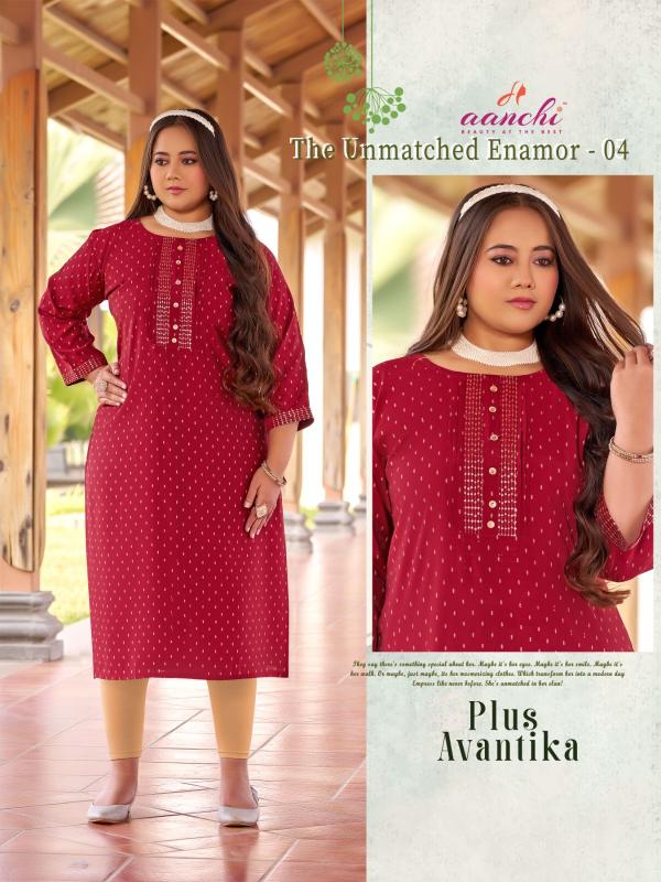 Aanchi Plus Avantika Catalog plus size kurti catalogue