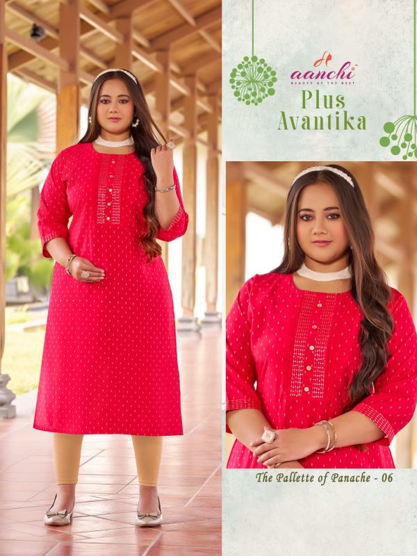 Aanchi Plus Avantika Catalog plus size kurti catalogue