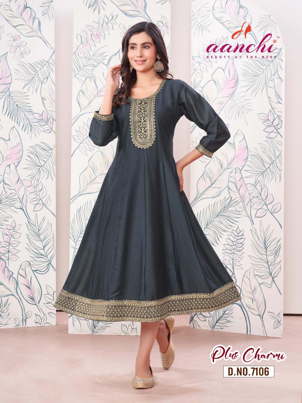 Aanchi Plus Charmi Catalog catalogue designer kurti
