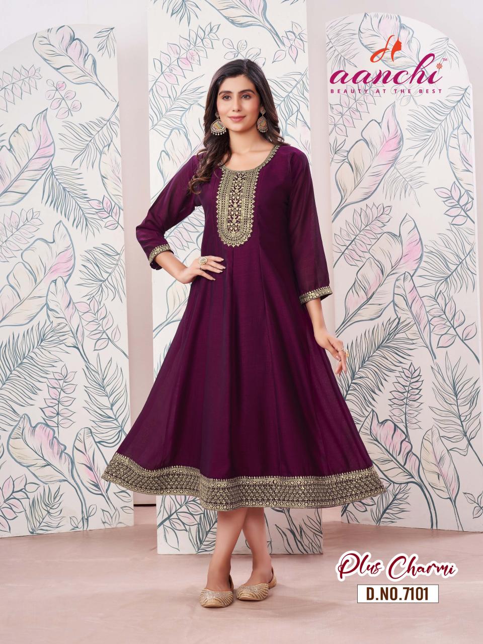 Aanchi Plus Charmi Catalog catalogue designer kurti