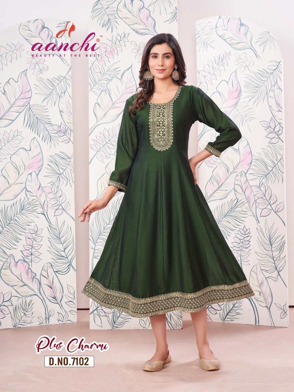 Aanchi Plus Charmi Catalog catalogue designer kurti