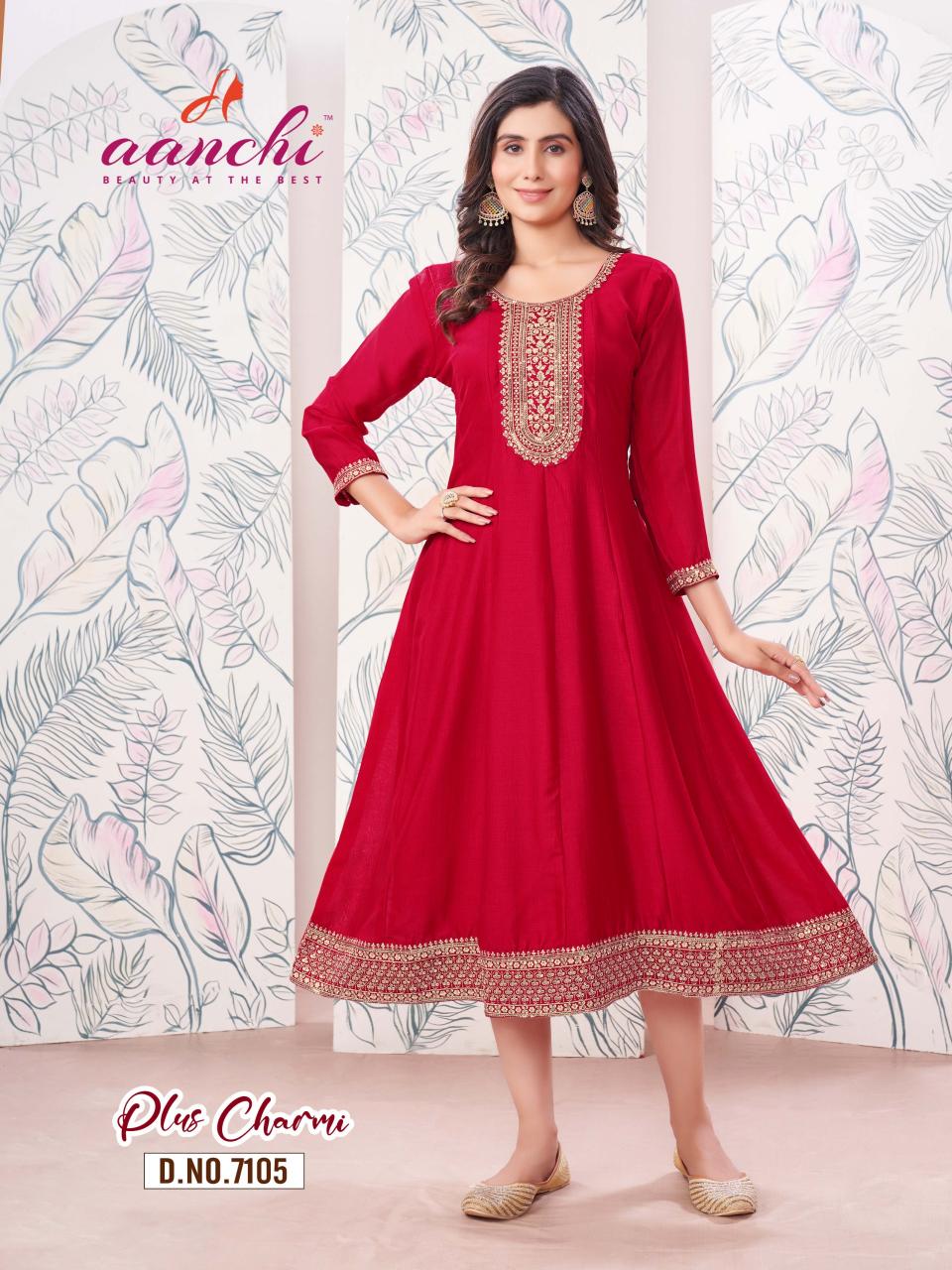 Aanchi Plus Charmi Catalog catalogue designer kurti