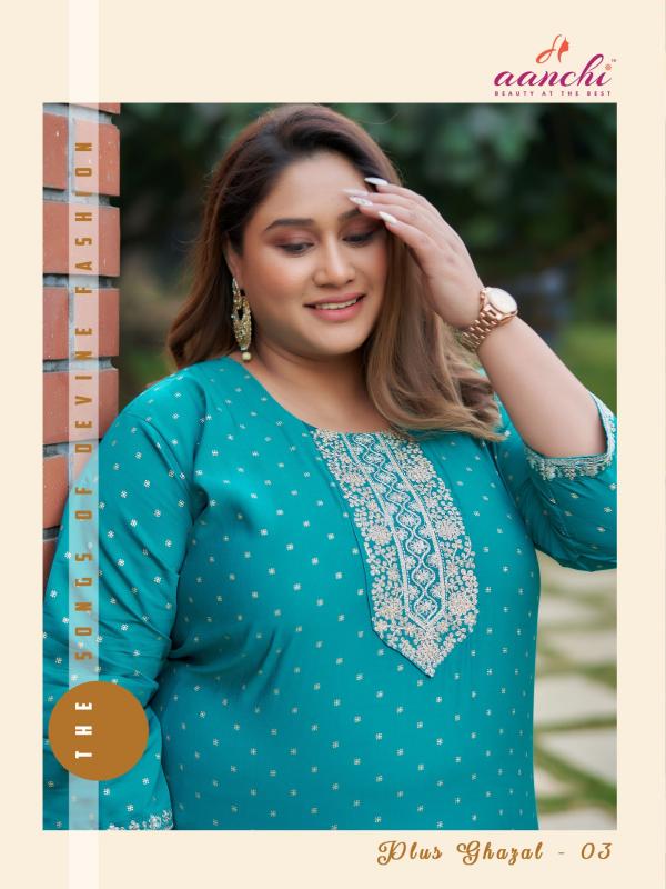 Aanchi Plus Ghazal Catalog plus size kurtis catalogue