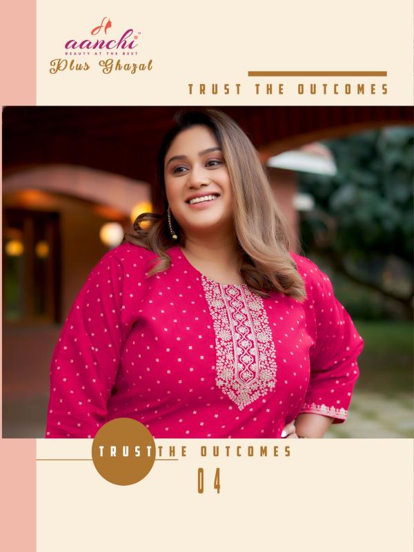 Aanchi Plus Ghazal Catalog plus size kurtis catalogue
