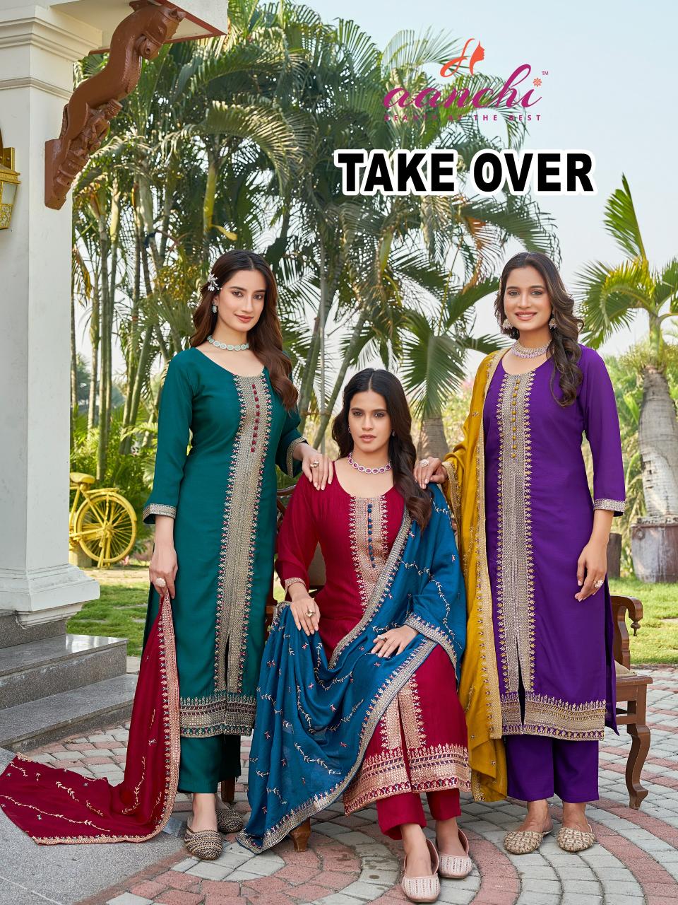Aanchi Take Over Catalog kurti set for women wholesale 