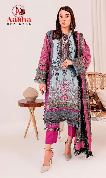 Aasha 1113 A And B Catalog Chiffon Dupatta pakistani replica suits online dubai