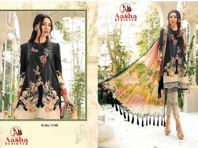 Aasha 1148 Cotton Dupatta wholesale pakistani suits in chennai