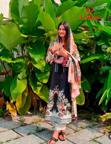 Aasha 1148 Cotton Dupatta wholesale pakistani suits in chennai