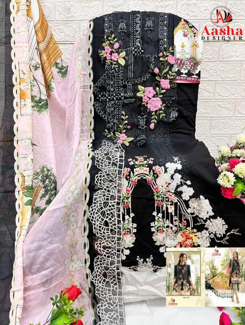 Aasha 1148 Cotton Dupatta wholesale pakistani suits in chennai