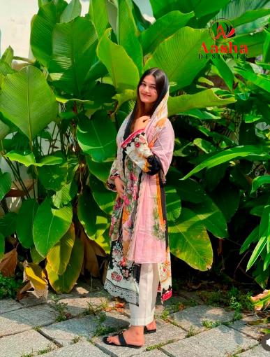 Aasha 1148 Cotton Dupatta wholesale pakistani suits in chennai