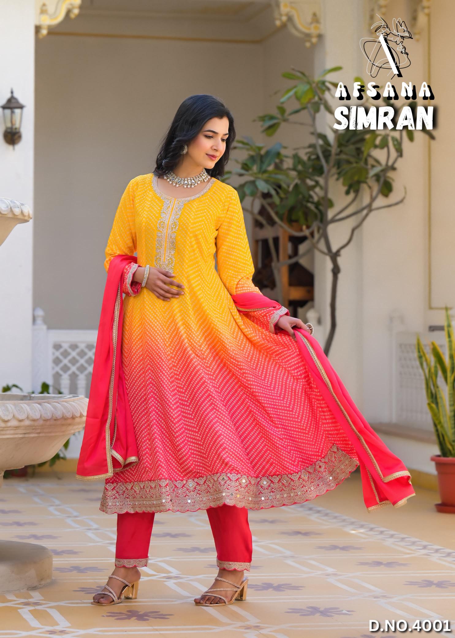 Afsana Simran catalog ready made salwar suits wholesale online