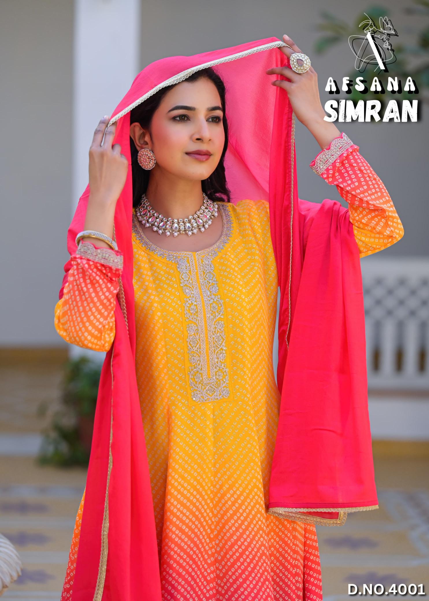 Afsana Simran catalog ready made salwar suits wholesale online