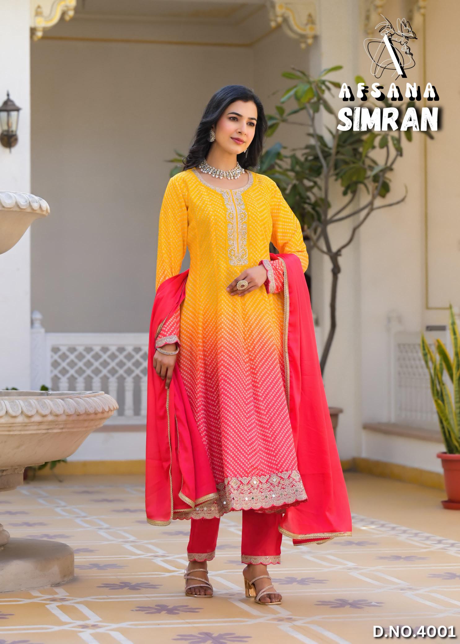 Afsana Simran catalog ready made salwar suits wholesale online